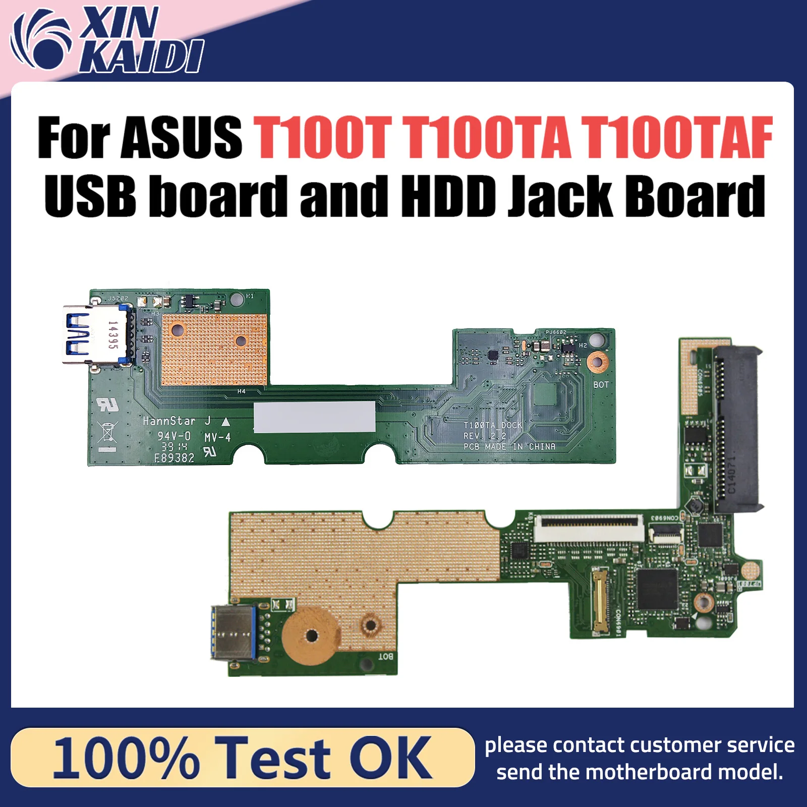 For Asus T100t T100TA T100TAF USB connector port board and Laptop HDD Jack Board 100% Tested Fast Ship