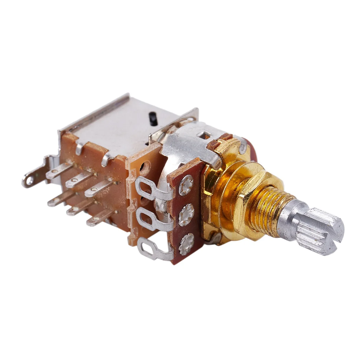 

TUREBG 10X Guitar Pots 500K Short Split Shaft Audio Taper Push/Pull Potentiometer