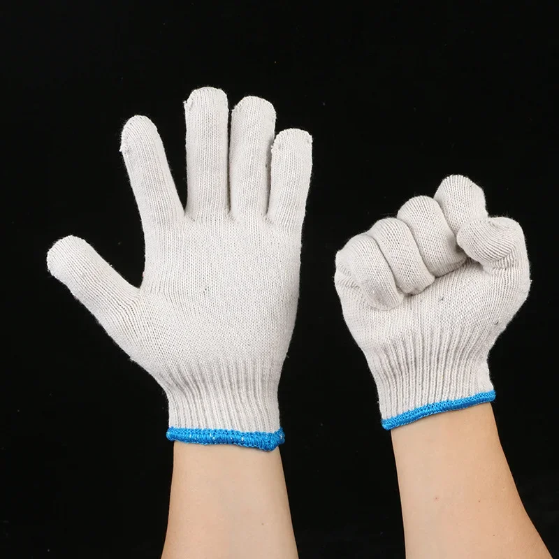 5Pairs Household Hand Gloves Garden Work Thin Cotton Glove Gardening Work Gloves Construction Welding Woodworking Gloves