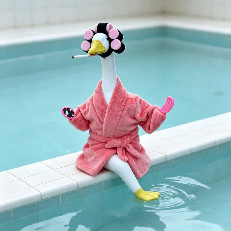 Porch Goose Rental Pajamas Big Goose Bathrobe 23 Inch Goose Clothing Courtyard Funny Goose Clothing,without Goose