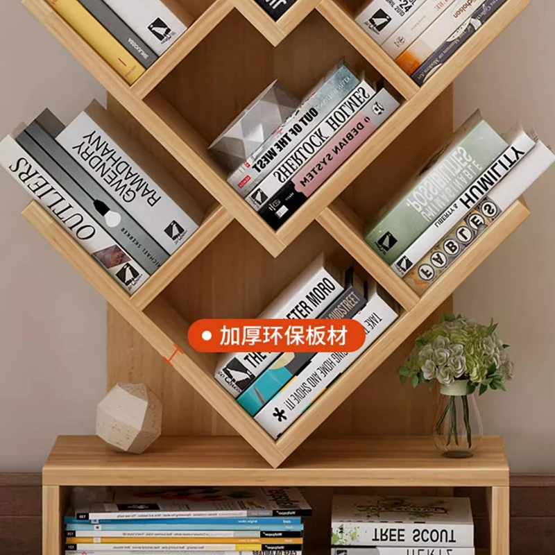 Heart Simple Display Kids Bookcase Floor Storage Tree Storage Shelf Small Bookshelf Living Room Estantes Home Furniture WKBS