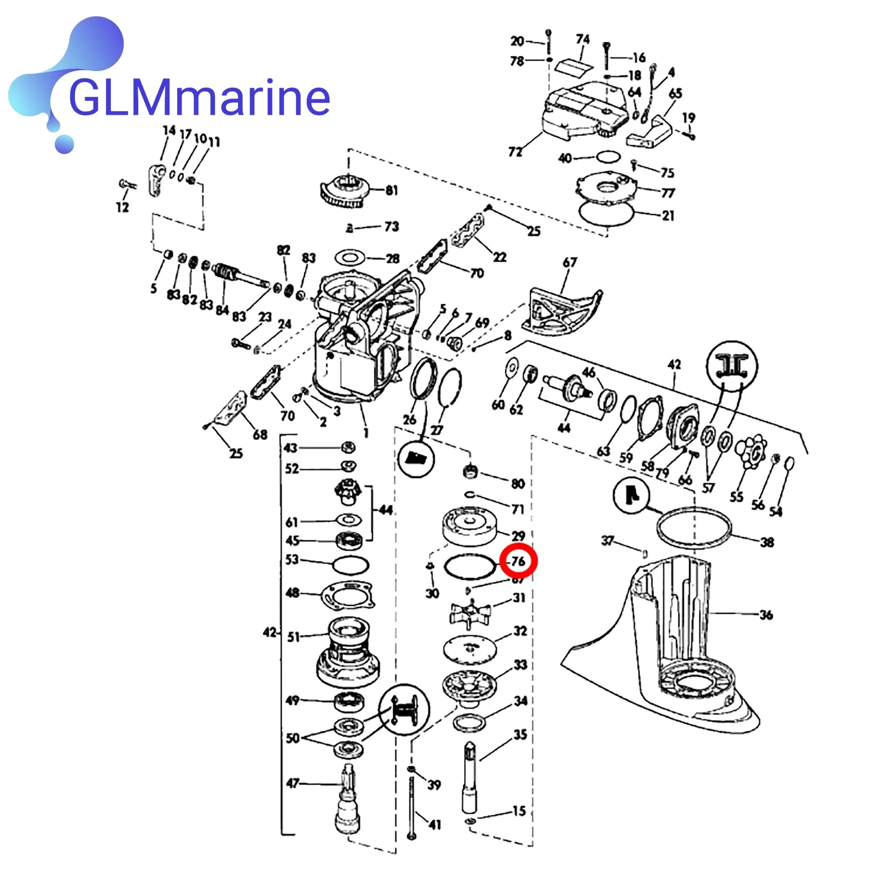 2Pcs O-Ring 308626 for OMC Stern Drive 2.5L 3.0L 3.8L 4.3L 5.0L 5.7L 8.2L V6 V8 Engine Replacement 81270 18-7198