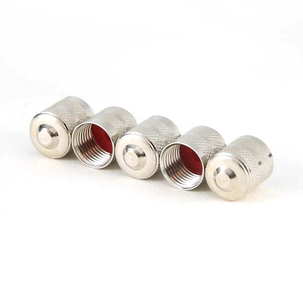 4Pcs/Lot Knurling Style Copper Car Wheel Tire Valve Stems Caps Aluminum Dustproof Cover for Car Motorcycle Schrader Accessory