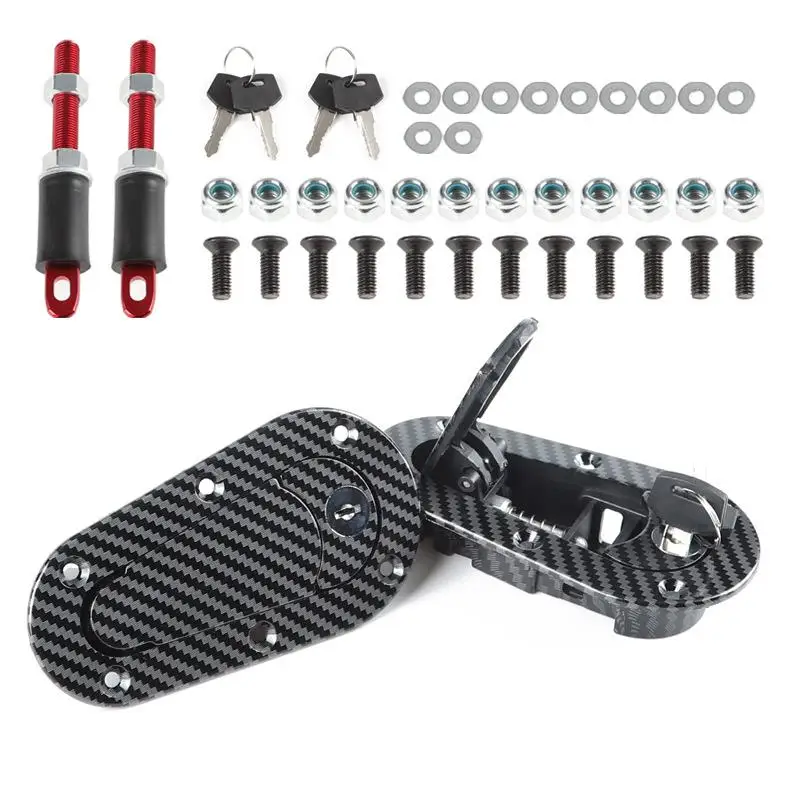 

Car Engine Hood Lock Modified Carbon Fiber Universal Lock And Racing Accessories Car Front Engine Hood Lock