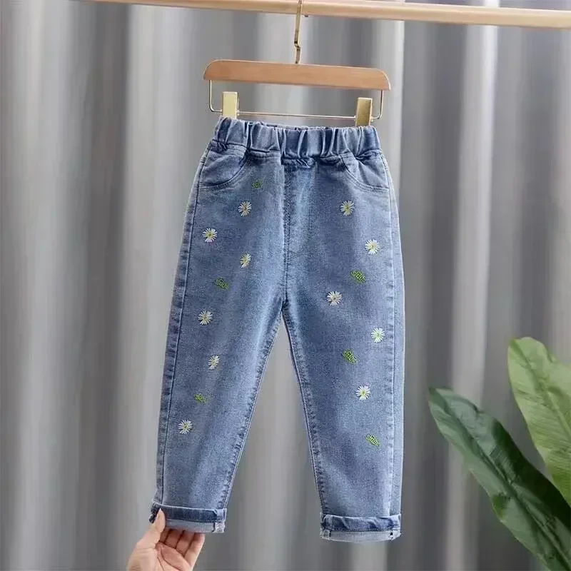 Spring Autumn Fashionable Children Pants Trendy Medium Small Long Pants Baby Children Spring Clothes Jeans