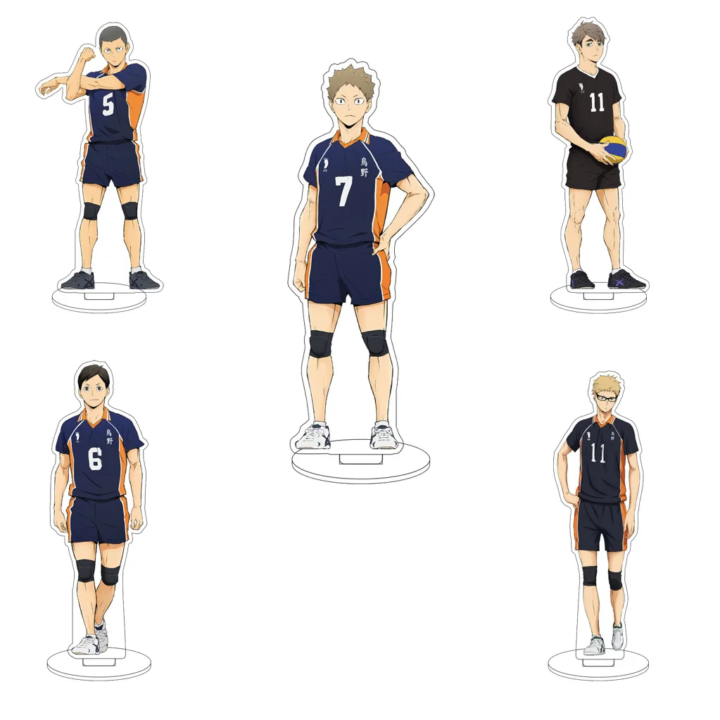 Figura Acrílica de 16 cm del Anime Haikyuu, Sugawara Kōshi, Daichi Sawamura, Sugawara Kōshi, Hinata Shōyō, con Base, Adornos, Regalos