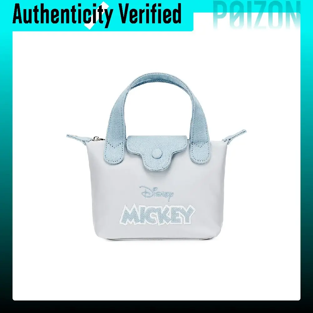 Disney Mickey Mouse Fabric Handbag Small Women's Light Blue SMHZ80084