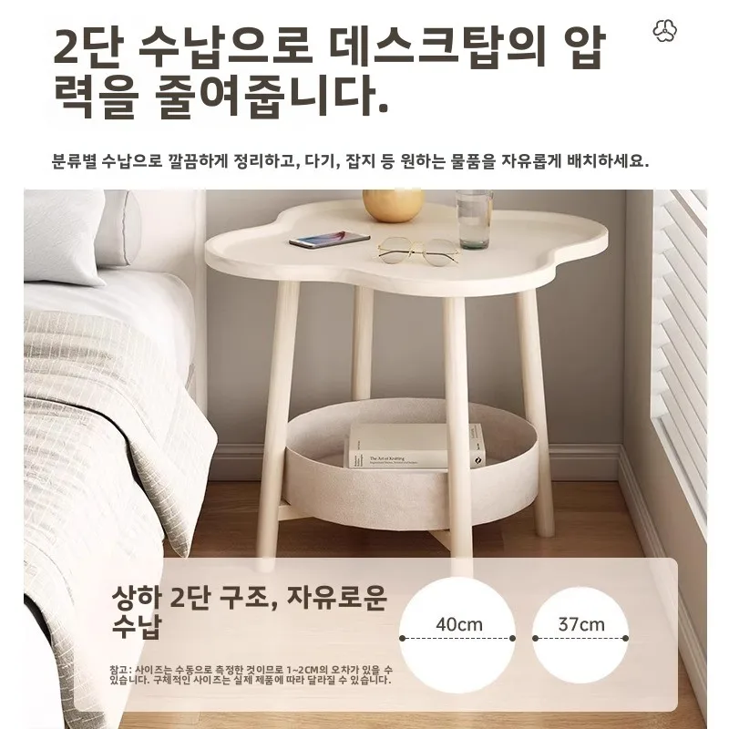 Bedside Table Cream Wind 2025 New Small Household Creative Bedside Shelf Simple Modern Simple Small