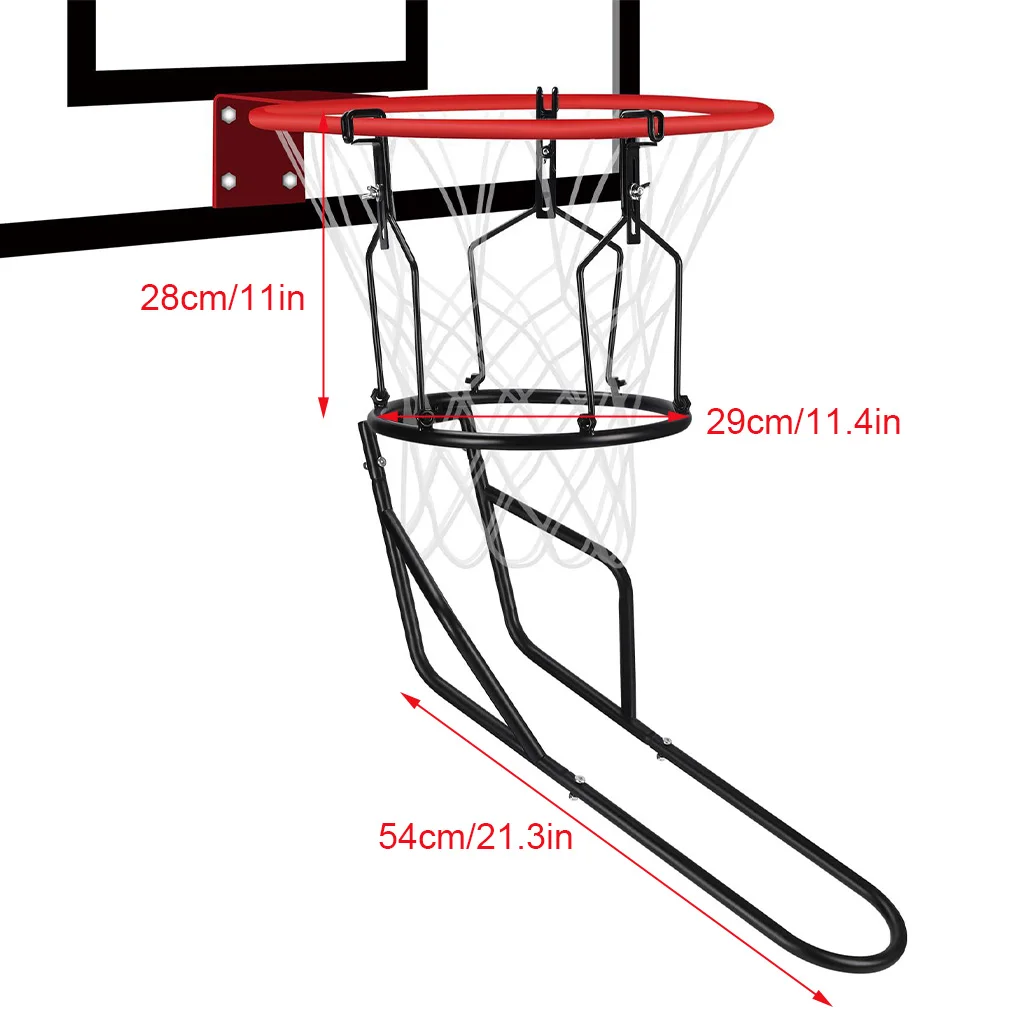 อุปกรณ์ยึดบาสเก็ตบอล อุปกรณ์บาสเก็ตบอล อุปกรณ์ช่วยฝึกซ้อมการส่งคืนลูกบอลพร้อมตะขอขนาดใหญ่ที่มีเสถียรภาพ 3 อันสำหรับกลางแจ้ง