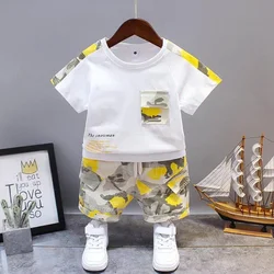 Children Clothes Fashion Summer Baby Girls Clothing Boys Sports T-Shirt Shorts 2Pcs/Sets Toddler Cotton Costume Kids Tracksuits