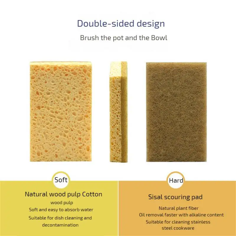 Double-sided Scouring Pad Stain Removal Wipe Wipe And Wash Dishes Lightweight And Convenient Easy To Use Scrub Clean