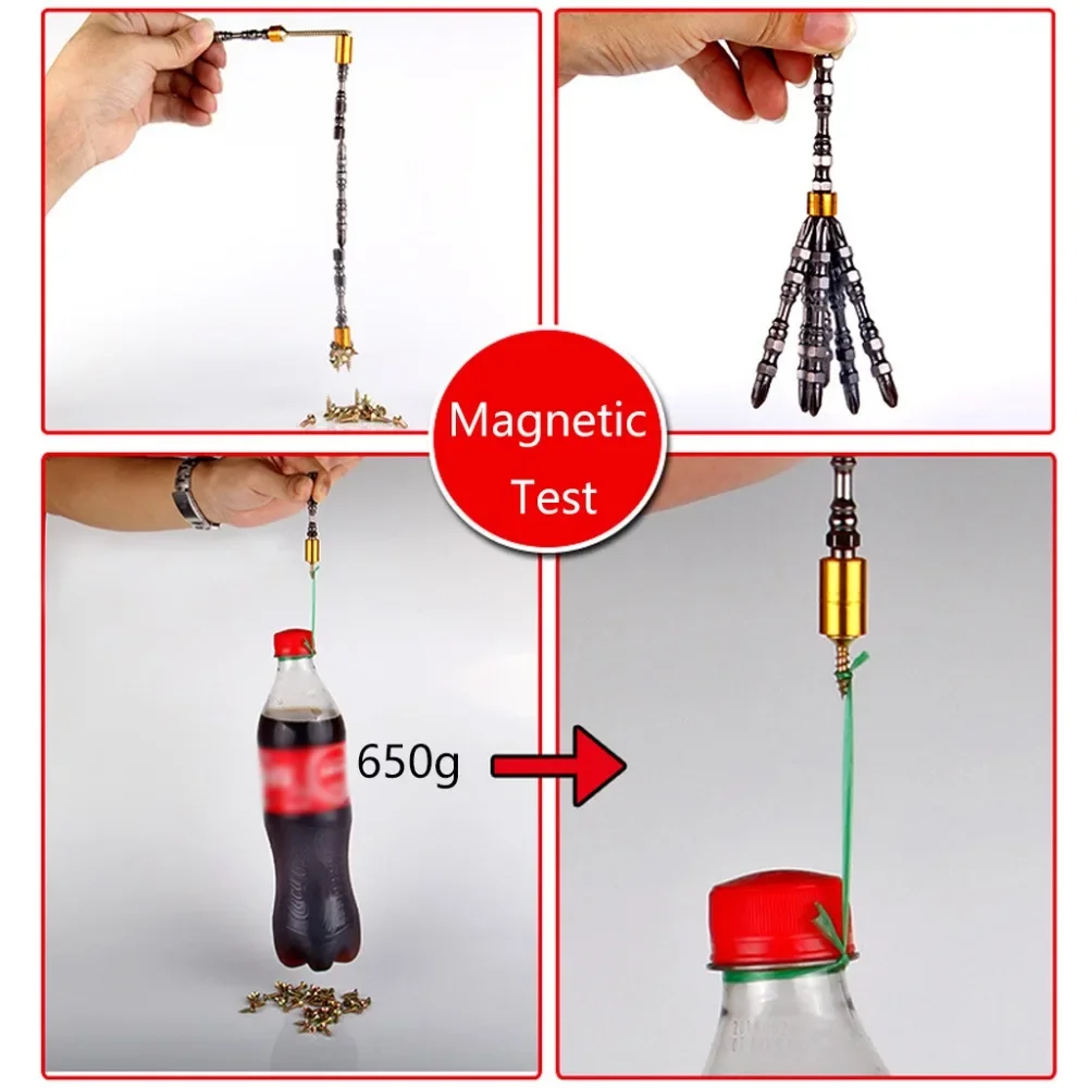 10 قطع 65 ملم لقم ثقب فيليبس المغناطيسي - لقم مفك براغي PH2 مع ساق سداسية 1/4 بوصة وتوقف عمق للحفر #6
