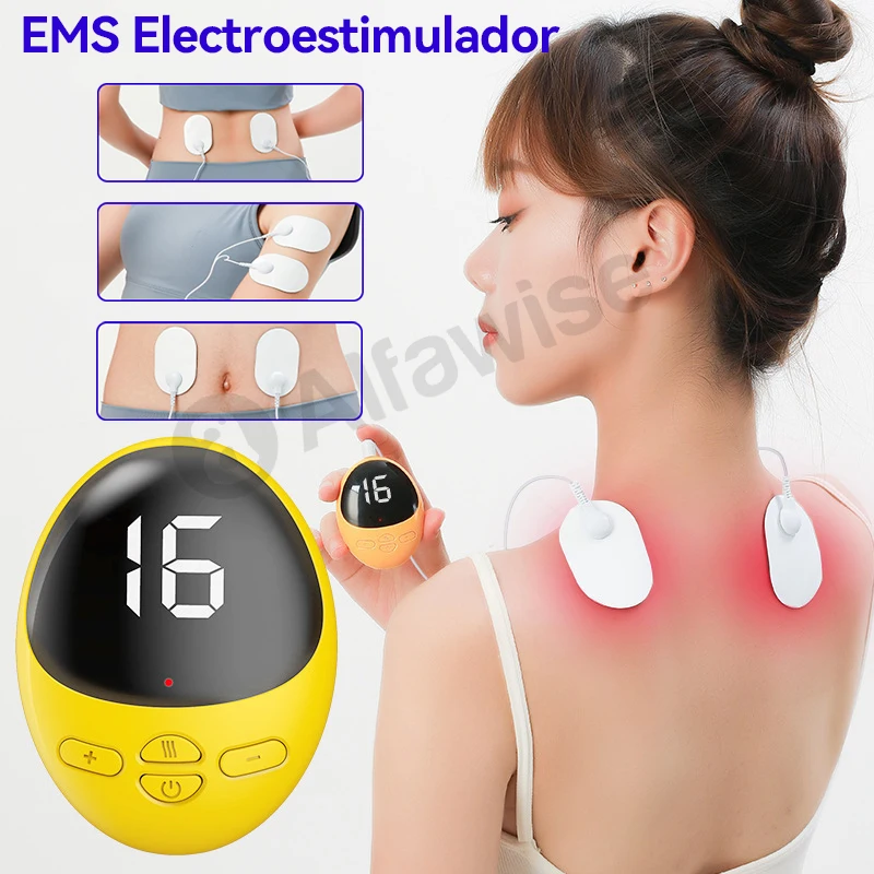 EMS Mini Tens Acupuncture Body Massager Portable Low-frequency Pulse Massage Machine Digital Meridian Physiotherapy Instrument