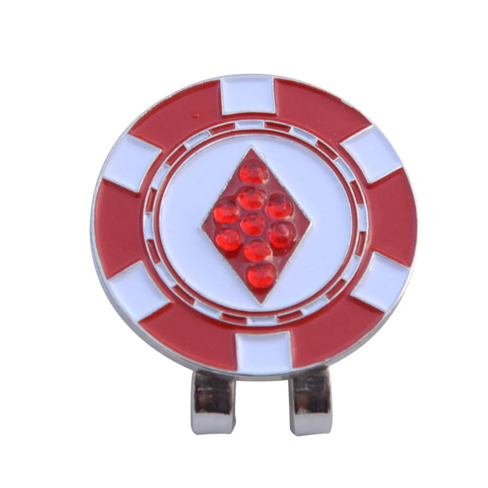 2 قطعة حجر الراين الكرة ماركر قبعة كليب سبيكة المغناطيسي ل حزام قناع إكسسوارات الغولف الكرة علامات الغولف هدية تصفيف الشعر أداة #5