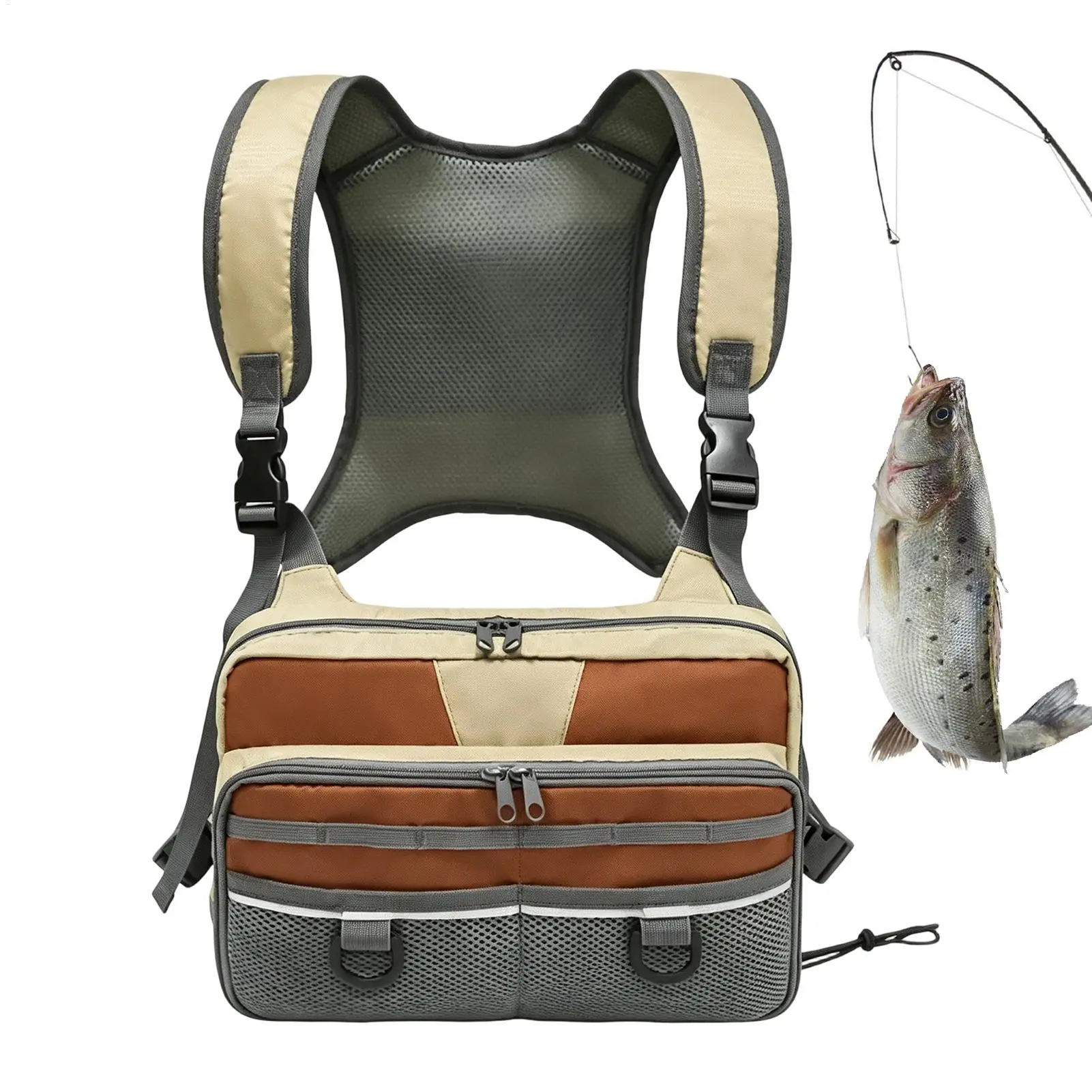 fishing-chest-pack-adjustable-chest-strap-waterproof-tackle-storage-pouch-zip-down-workstation-fly-fishing-pack-for-men-outdoor