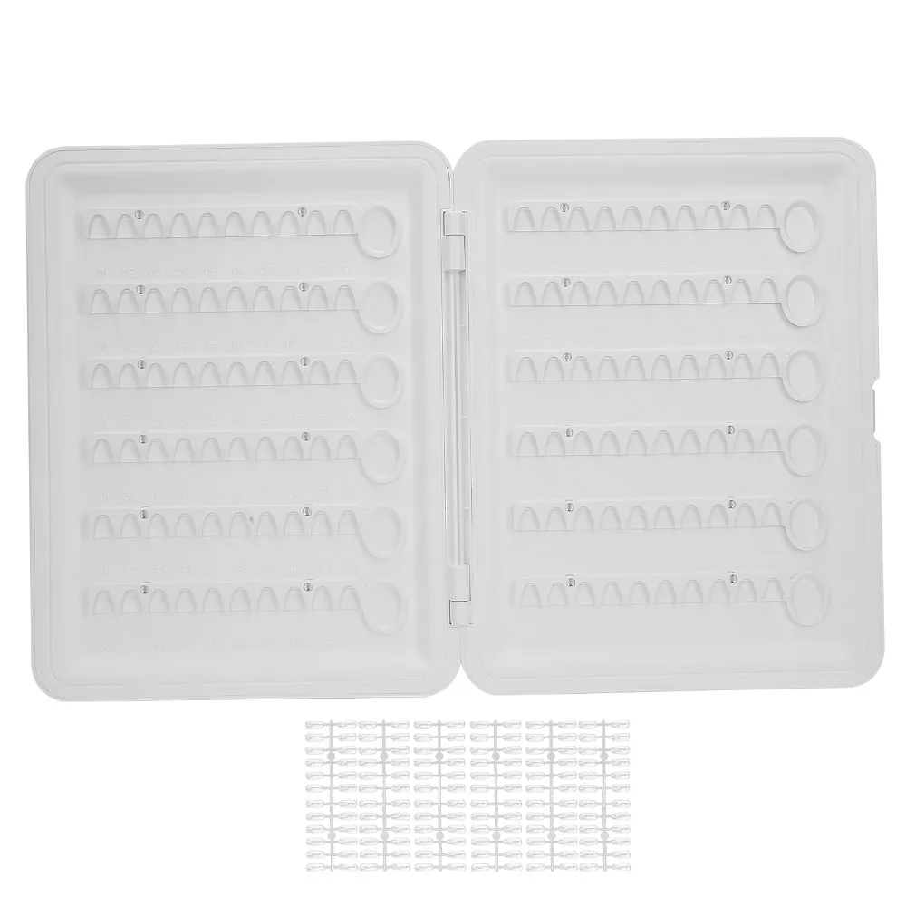 Detachable Nail Gel Polish Display Book 120 Capacity Colorful Tips Transparent Replacement Nails Nail Color Display Board