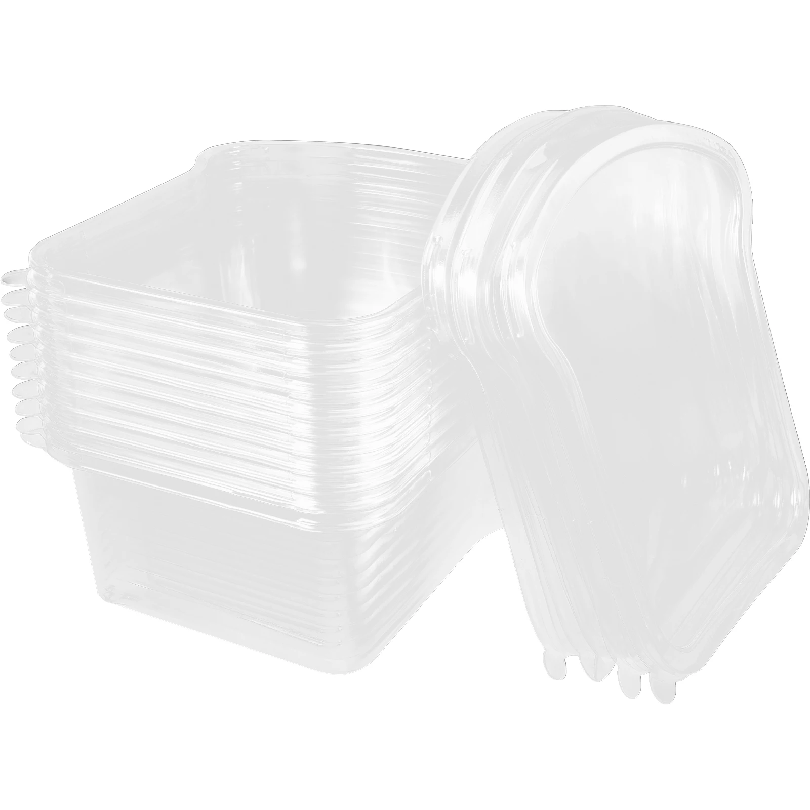 

10 Pcs Bread Box Containers Airtight Storage Plastic Sandwich Keeper Kids Lunch Box Reusable Thick Design Large Capacity