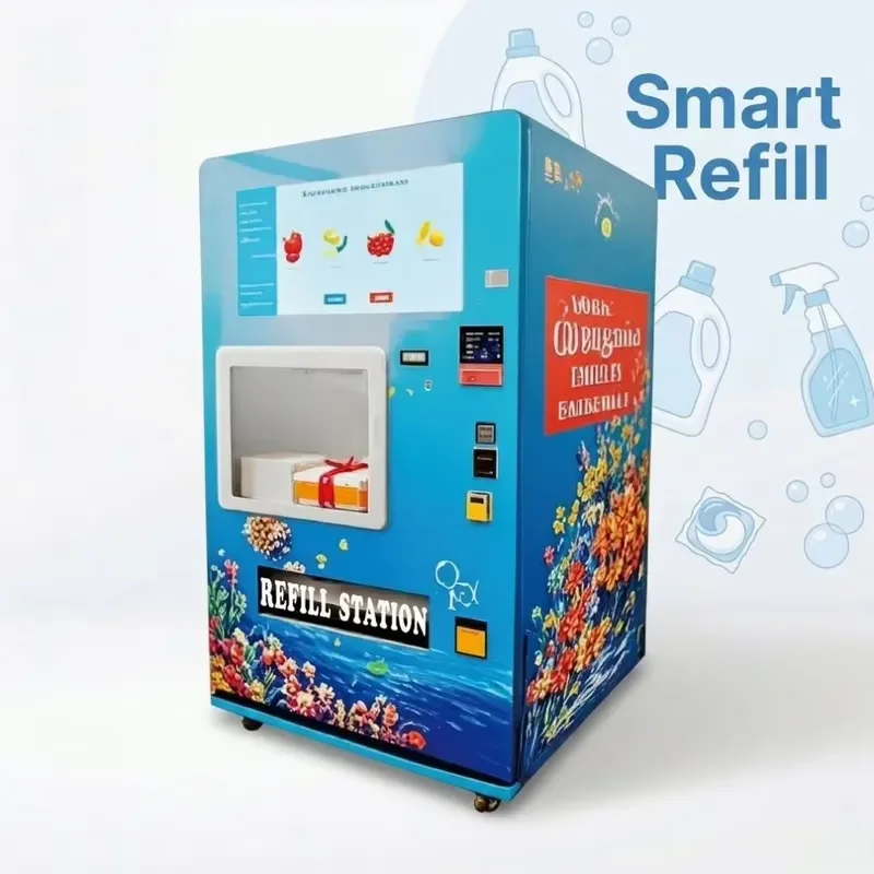 Smart Display Liquid Vending Machine with SDK Function Scanning Payment Technology for Detergents and Other Liquid Products