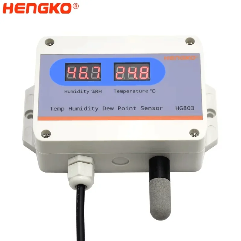 HG803 5C4P Stainless Steel 316L Probe 4 20mA Modbus RTU Rs485 Temperature And Humidity Sensor Transmitter
