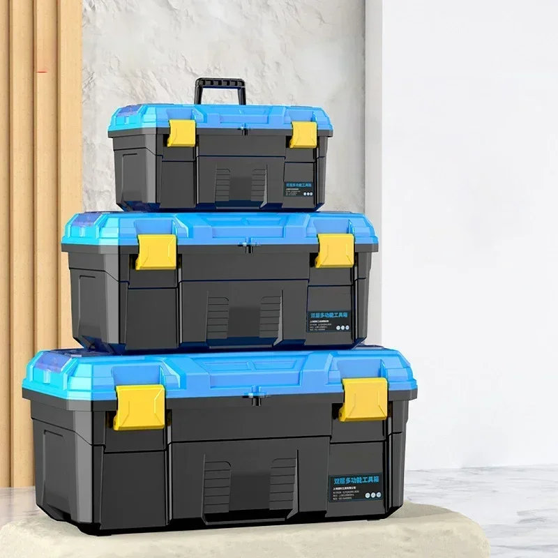 

Large-capacity Portable Tool Box Case Electrician Screwdriver Tool Storage Work Shockproof Empty Toolbox Carrying Box Organizer