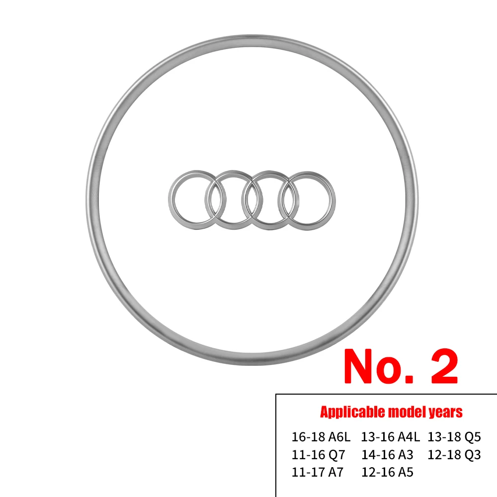 Auto-Styling Lenkrad-Mittelkappen Zierleisten Zubehör Logo für AUDI A6L Q7 Q3 Q5L Q8 A7L Q6 E-TRON SQ5 Q5 A7 A5 A3 A4L A8L A8