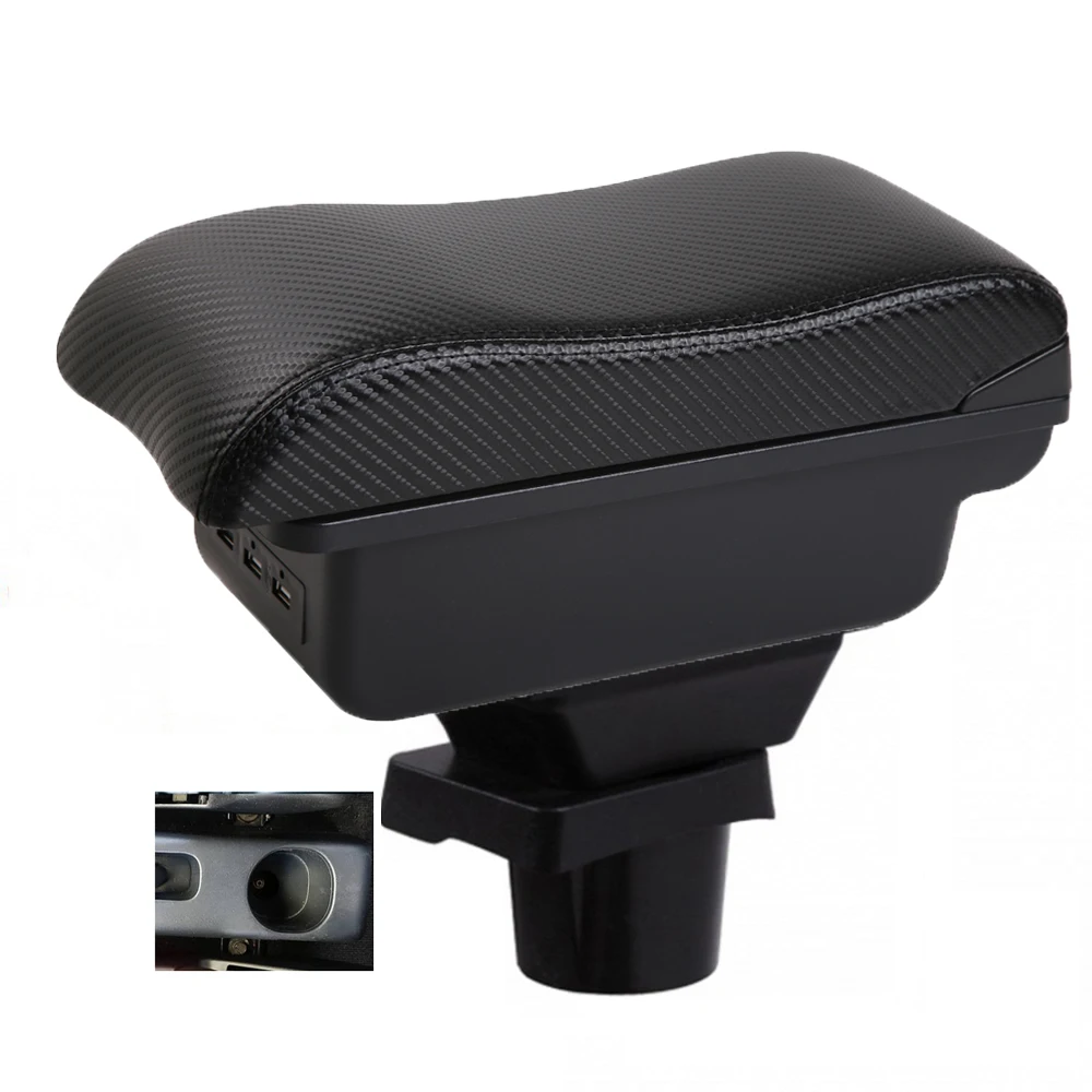 

Mitsubishi Ralliart Colt Подлокотник, ящик для хранения центральной консоли, чехол для водителя, поддержка локтя, углеродное волокно