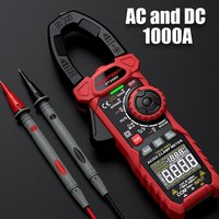 HT208A/D Amp Meter Clamp AC/DC,1000A True RMS Multimeter Tester,6000 Counts,with Temperature, NCV, LPF, Voltage and Current Test
