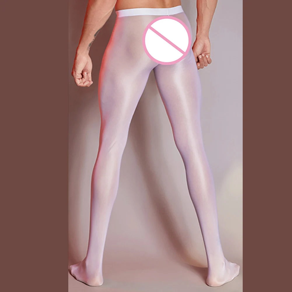 Pants Trousers Ultra-thin Shiny Breathable High Elasticity Leggings Long Pants See Through Sexy Sheer Trousers