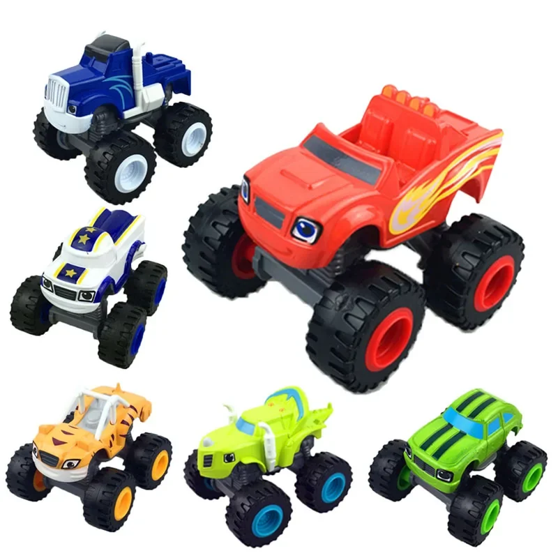 Machines Car Toys Russian Miracle Crusher Truck Vehicles Figure Blazed Toys For Children Birthday Gifts Blazer Kid Toys