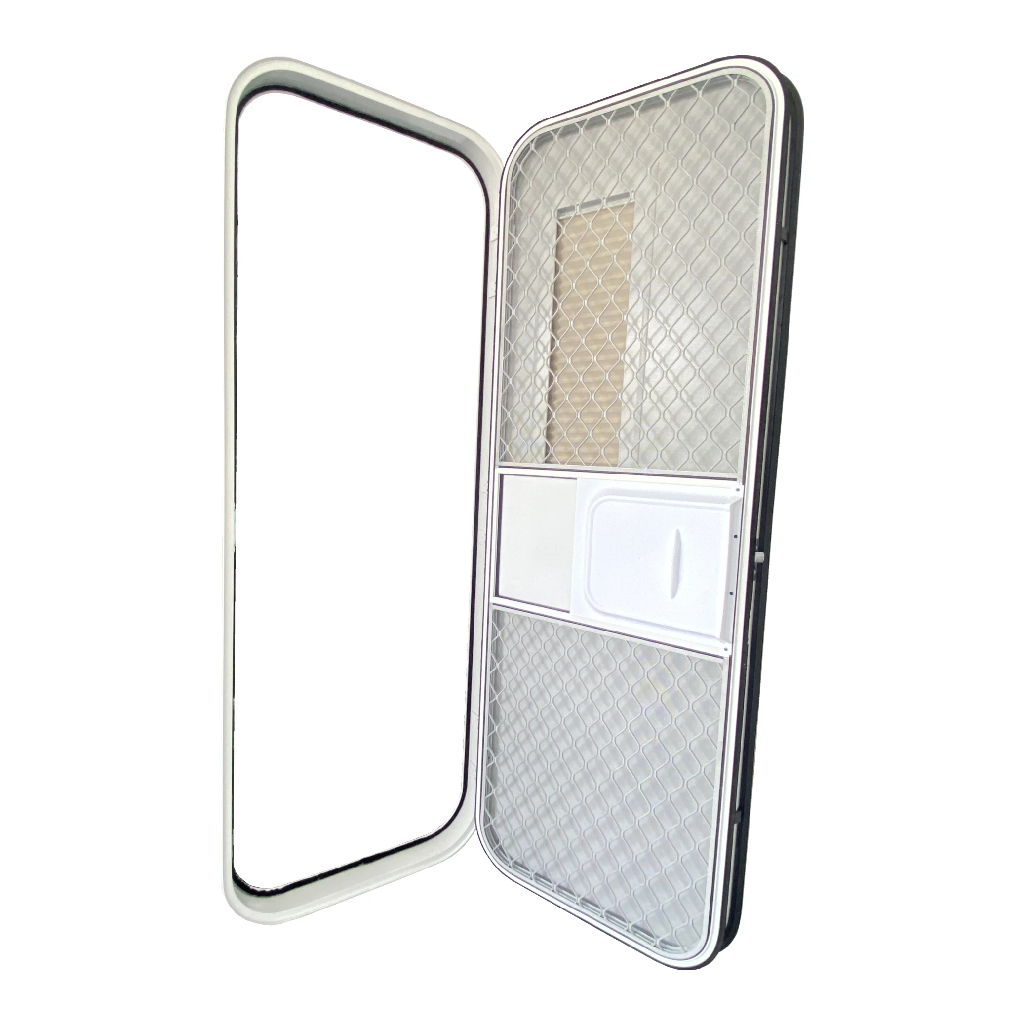 2025 Aluminiumlegierung für Wohnmobile, Wohnwagen, Wohnwagen, Tür mit Bildschirm und Schloss |   E-MARK/DOT gehärtetes Glas |   Gummidichtungen