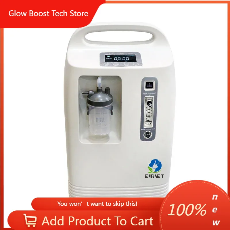 

GBEUR VET Портативный кислородный концентратор с непрерывным расходом емкостью 5 л и домашний концентратор