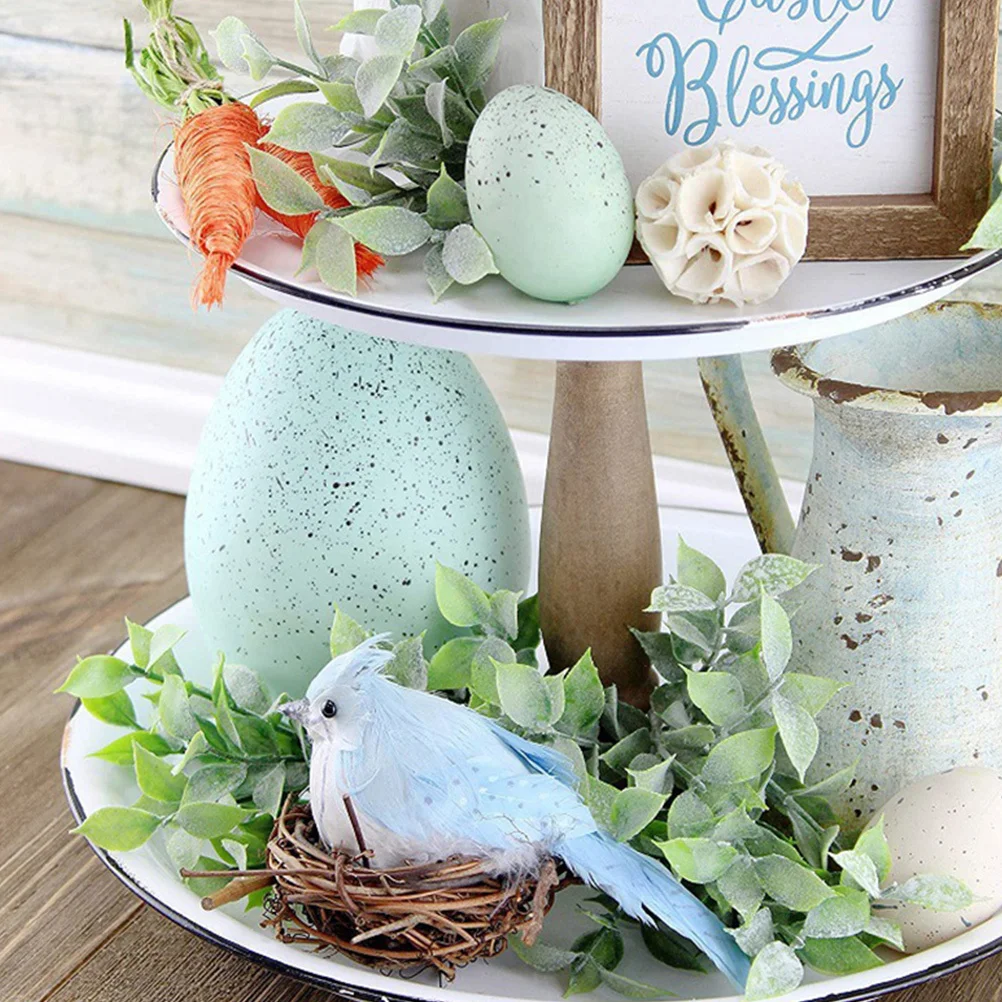 

6Pcs Vivid Fake Bird Decorations Stable Garden Yard Statues Creative Christmas Tree Tabletop Adornments Vivid Fake Birds