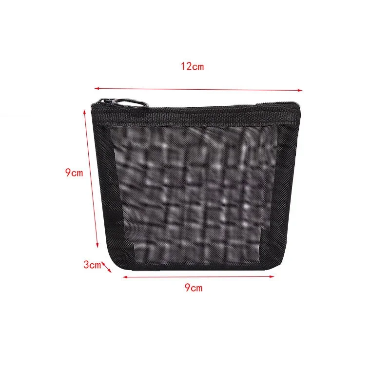 Transparent Mesh Makeup Case Organizer Storage Pouch Casual Zipper Toiletry Wash Bags Make Up Women Travel Cosmetic Bag