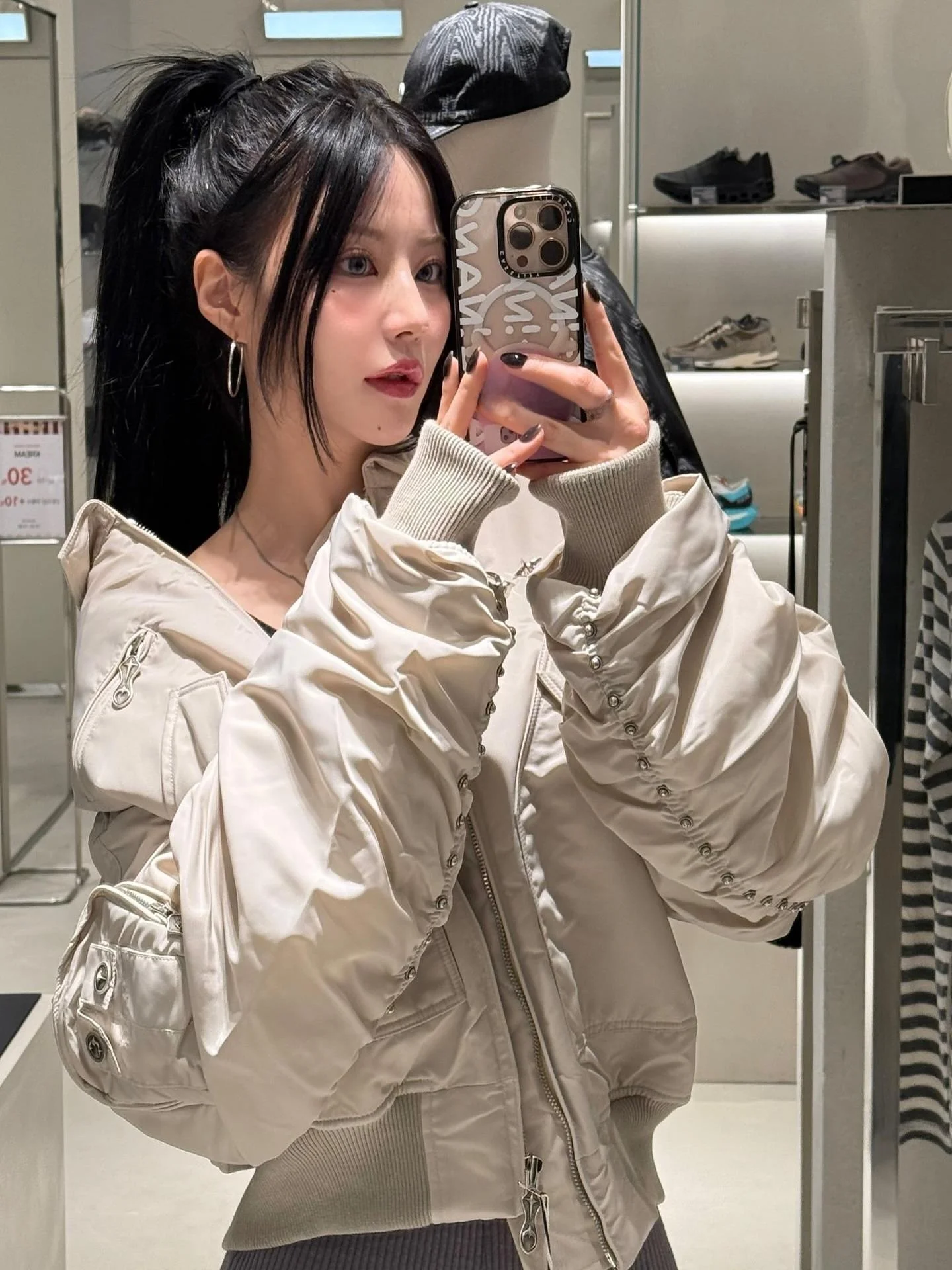 

Куртка-бомбер Thug Club с металлической молнией, утепленная, свободного кроя, для молодежи