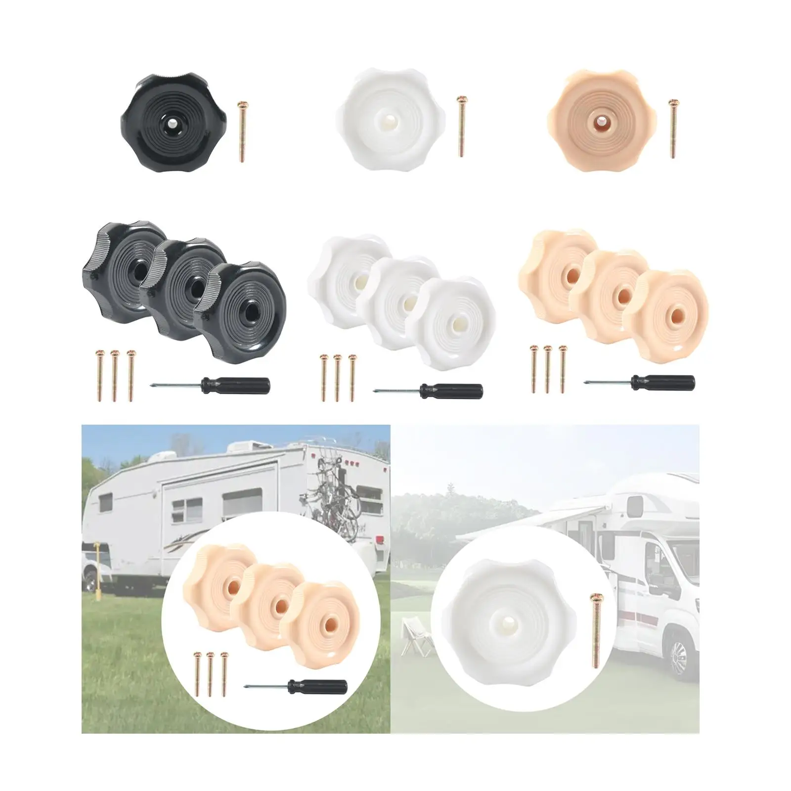 

RV Window and Vent Knob Component Repair Spare Window Latch Knob for RV Window Accessories Trailer Vehicles Campers Garage