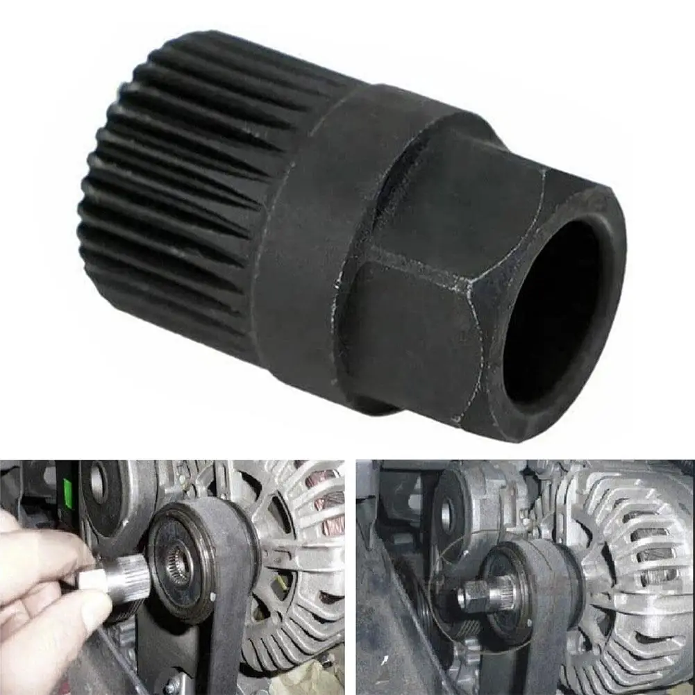 

1 Pcs Alternator Clutch Free Wheel Pulley Removal Tool 33T Socket V Belt Pulley Remover for VW Audi Peugeot BMW GOLF L3A2