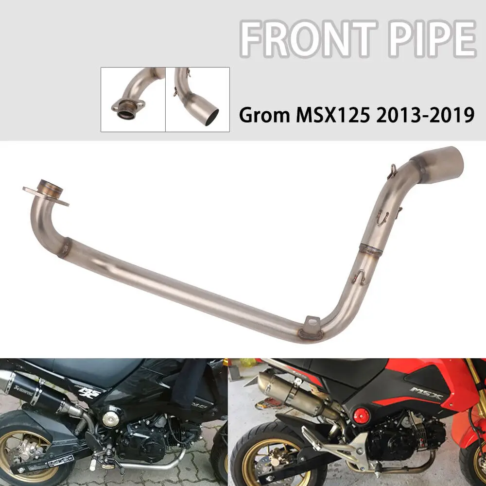 نظام كاتم صوت عادم الدراجة النارية الأنابيب الأمامية لـ Grom MSX125 2013-2019