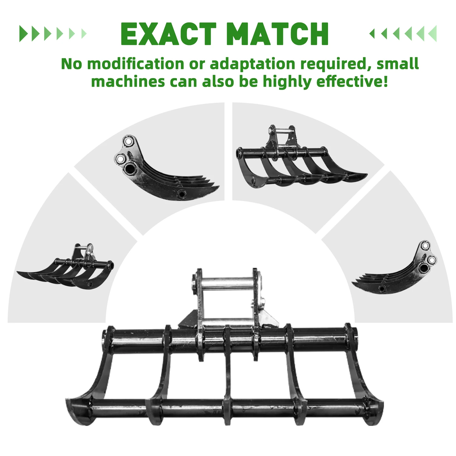 Pengiriman Gratis Stok AS Mini Excavator Wide Rake Cocok untuk Perlengkapan Mini Excavator