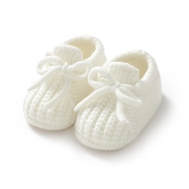 Newborn Baby Shoes Knitted Infant Boys Girls First Boots Fashion Solid Toddler Kid Bed Footwear 0-18M Warm Clothing Accessories