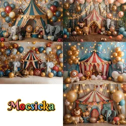 Circus Photography Background Carnival Baby Shower Birthday Party Decor Kid Adult Portrait Backdrop Photo Studio Props Banner