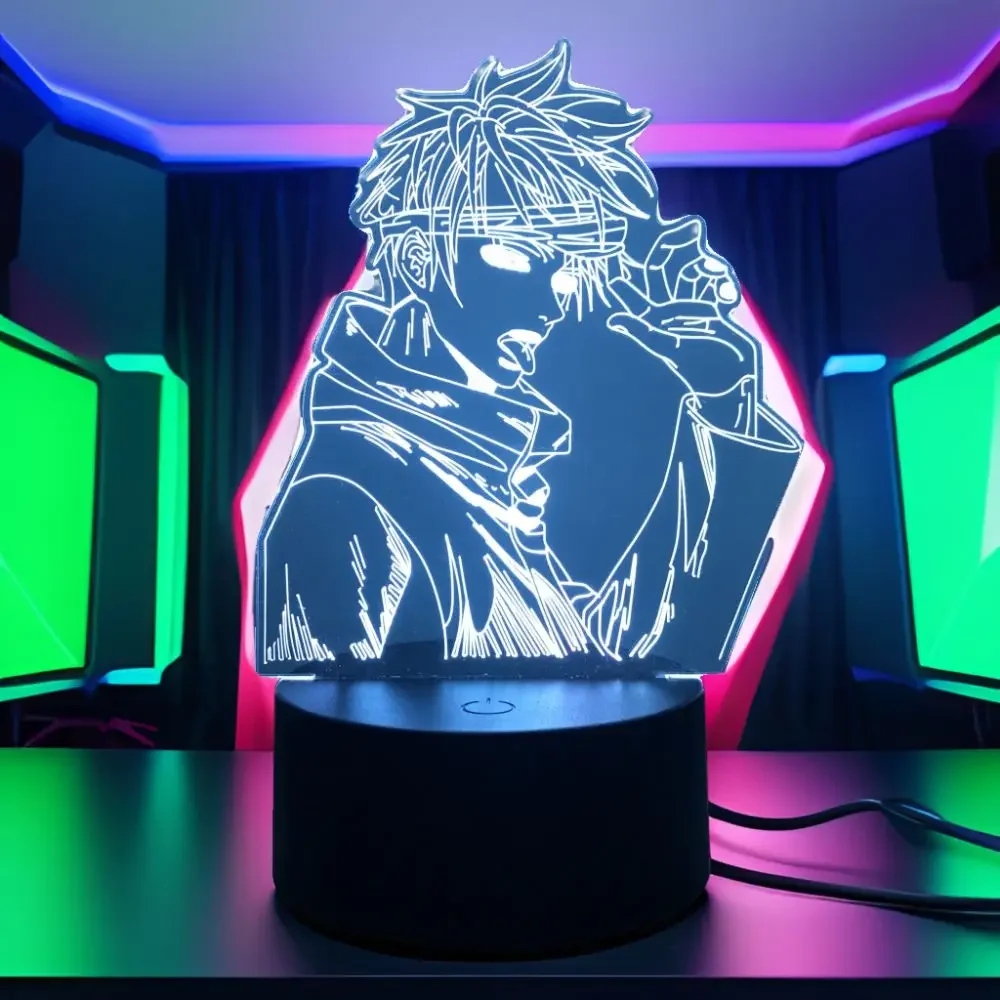 3D Anime Lamp Jujutsu Kaisen Led Night Light RGB Table Lamps Satoru Gojo Action Figure Kids Bedroom Desk Home Decor Friend Gifts