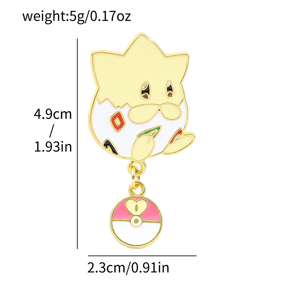 Mew Snorlax Emaille-Anstecknadeln mit Pokeball-Anhänger Cartoon-Metallabzeichen für Rucksack Kleidung Deko Fan-Geschenk – Detail 7