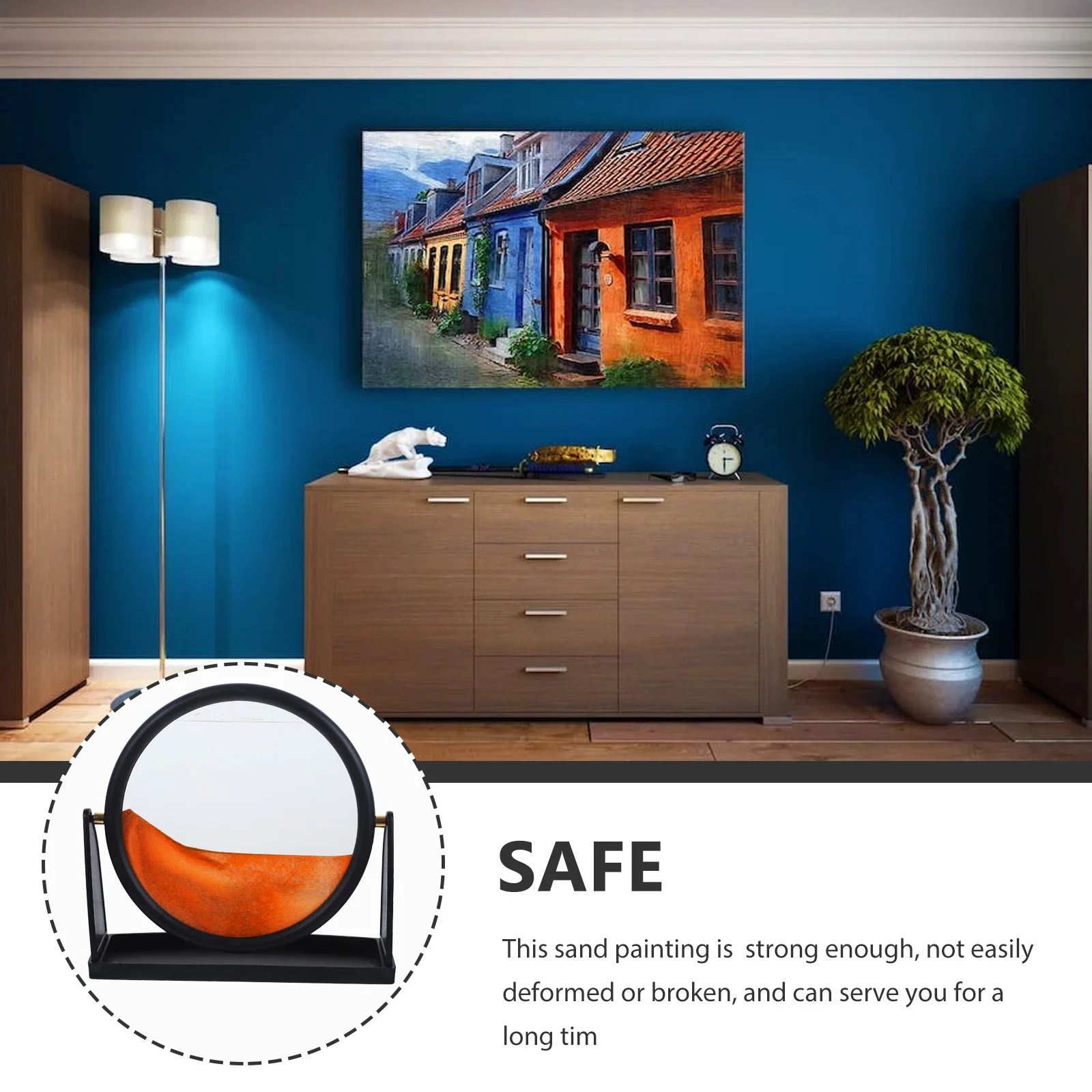 تتحرك الرمال ديكور فني ثلاثية الأبعاد الرمال المتحركة الساعة الرملية السائل Sandscape صورة سطح المكتب الإجهاد الإغاثة ديكور للمنزل مكتب #6