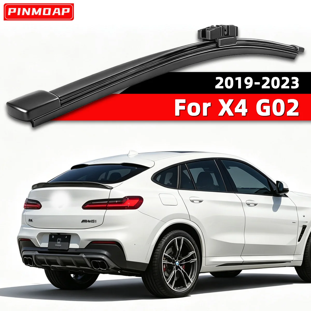 PINMOAP Silent Wiper Is Suitable For BMW X4 G02 2019-2023 Rear Window Glass Wiper Blade Seamless Cleaning Wiper Replacement