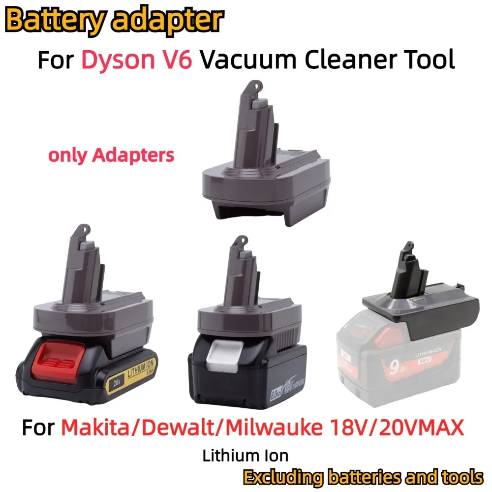 

Adapter/Converter for Makita/Dewalt/Milwauke 18V/20V Li-ion Battery TO Dyson V6 Series Vacuum Cleaner Tool Battery(Only Adapter)