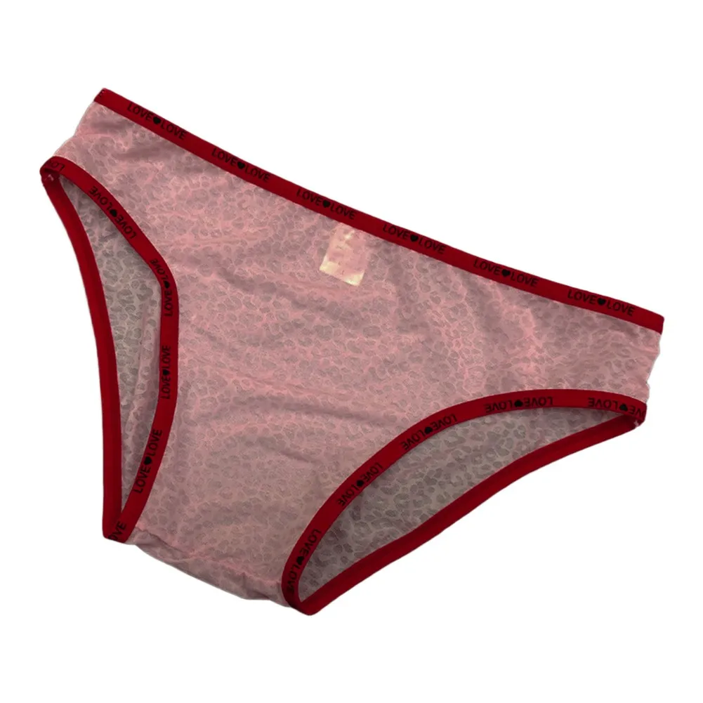 Men Printed Jacquard Briefs Ice Silk Lightweight Sheer Breathe Low-rise Panties