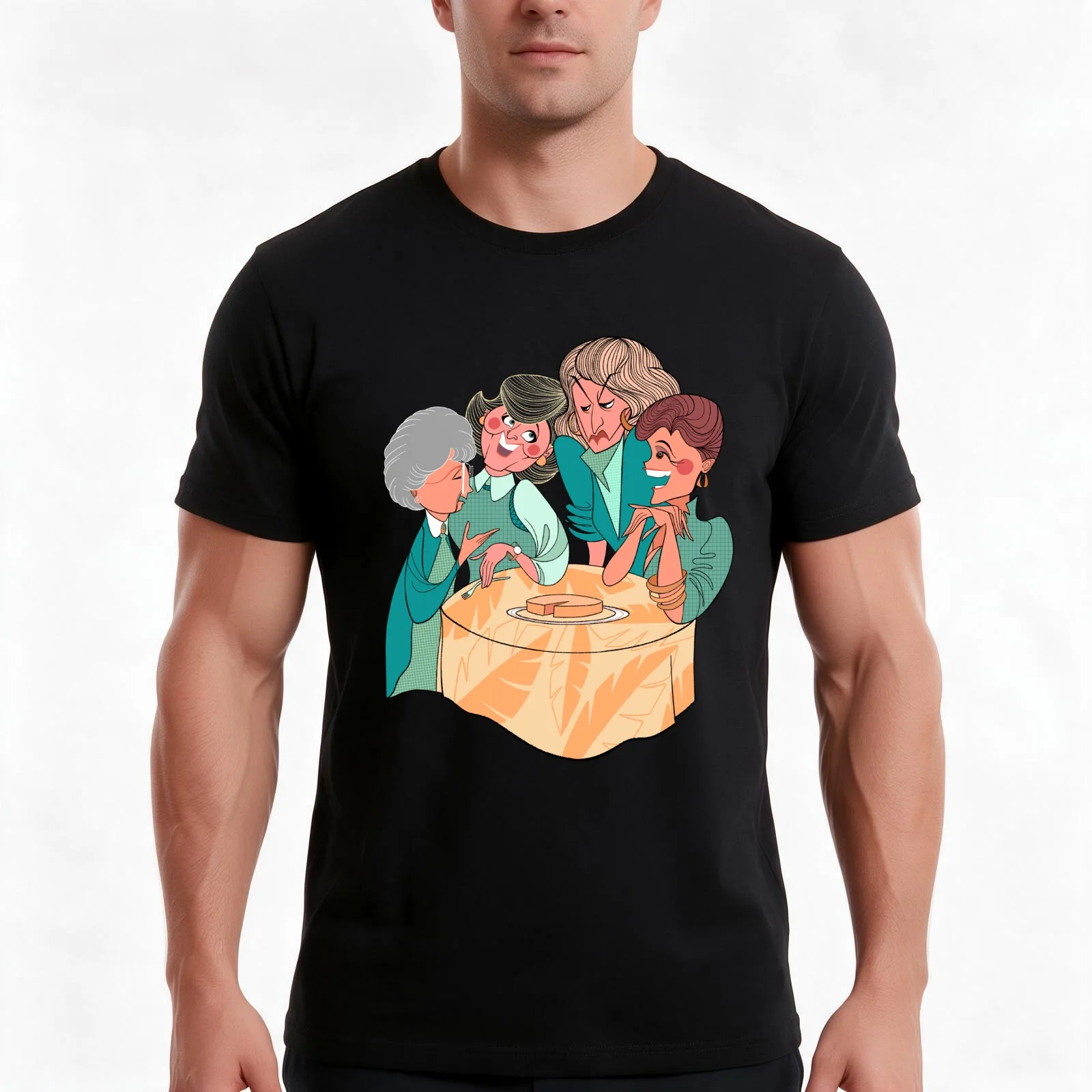 Golden Girls T-Shirt, Summer Casual Cotton Tee, Oversized Streetwear Tops, Vintage Graphic Print, Loose Fit Short Sleeve
