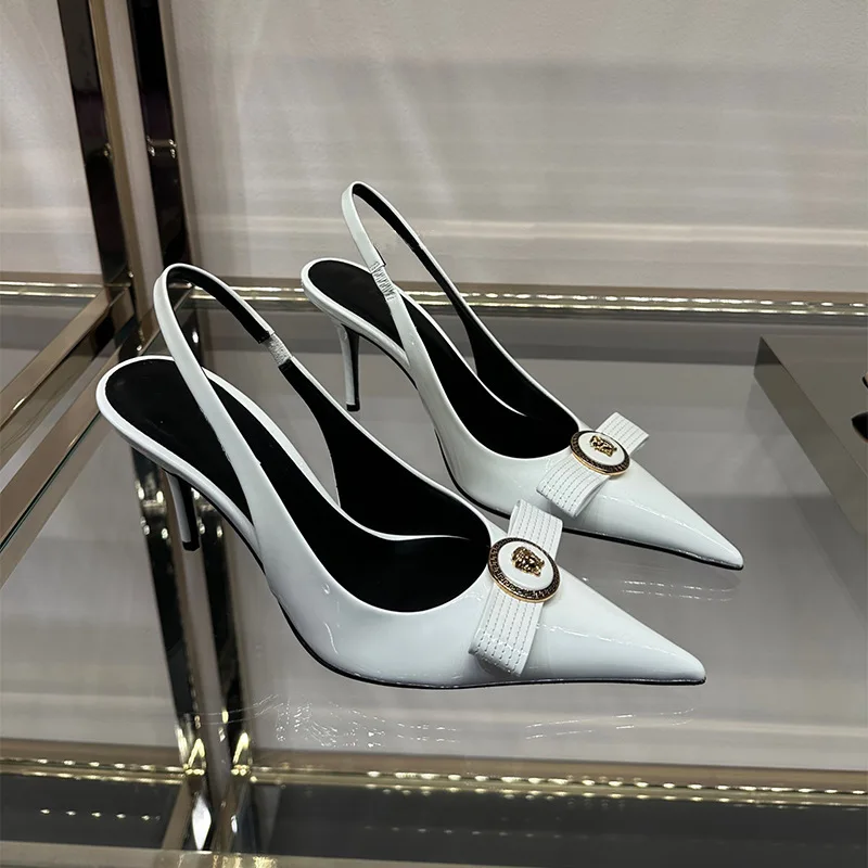 2026 New High Heels Women's Thin Heels Pointed French Temperament Bow Light Mouth Single Shoes Women
