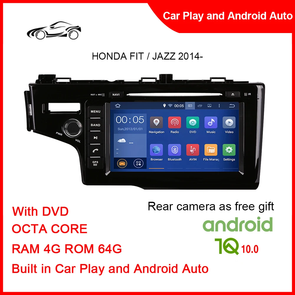 

CUSP Big Screen GPS Car 4G For HONDA FIT 2014- 8inch 4G+64G Car DVD Player Android Car Stereo Android Universal Car Play