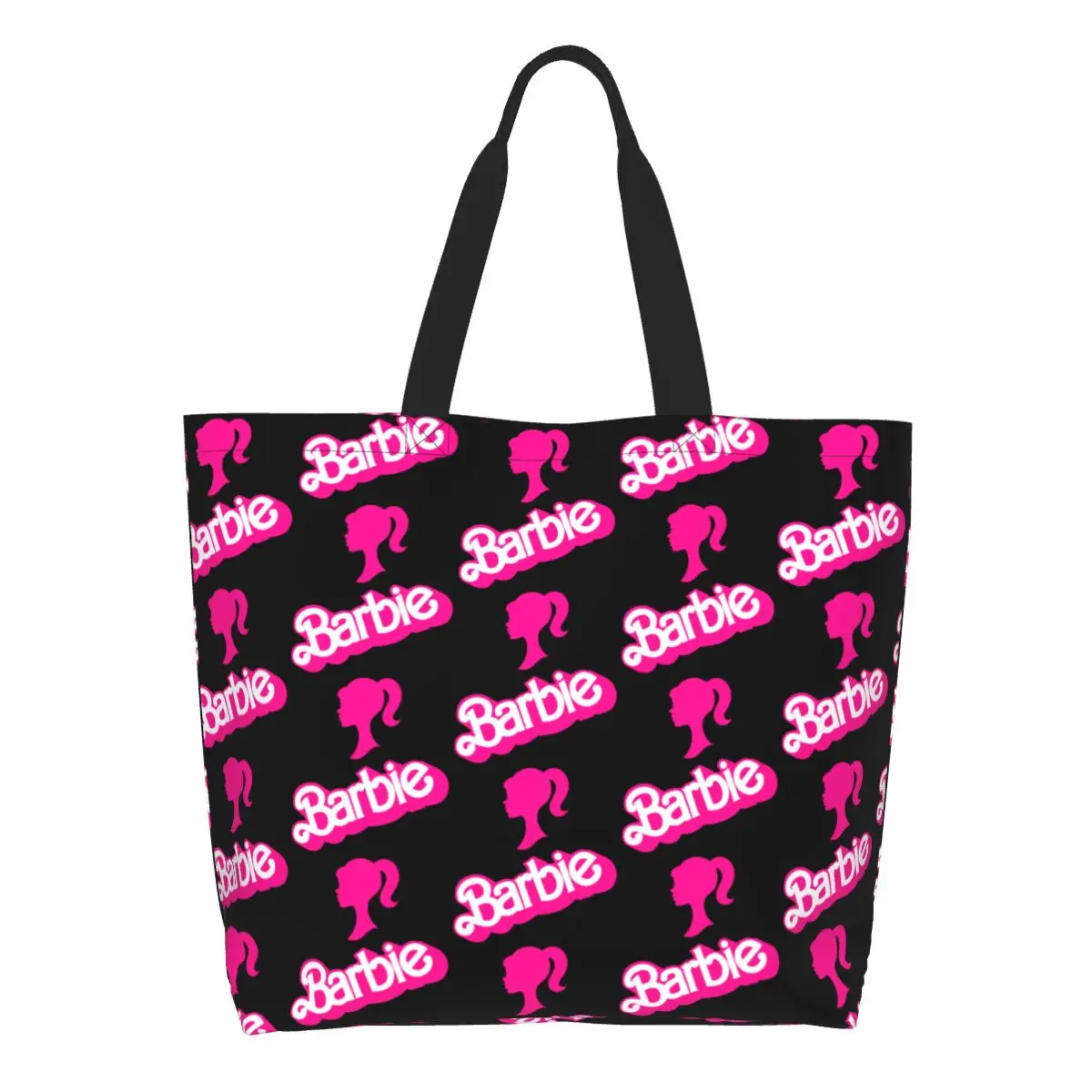 Barbie Pink Girl Large Capacity Shopping Bags Merch Casual Shoulder Bags For Women Girls